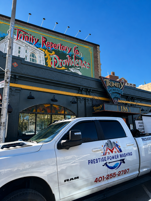 Prestige Power Washing commercial exterior cleaning service truck