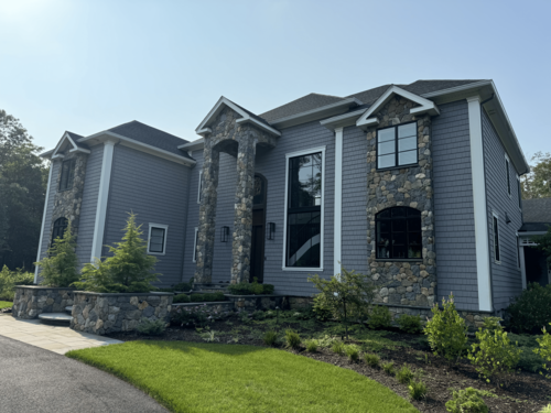 Modern home after siding and exterior soft washing